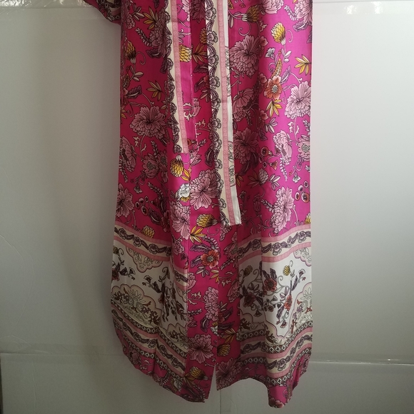 Electric Pink Floral Maxi Kimono/Robe/ Duster 1day ONLY⏬ - Picture 8 of 11
